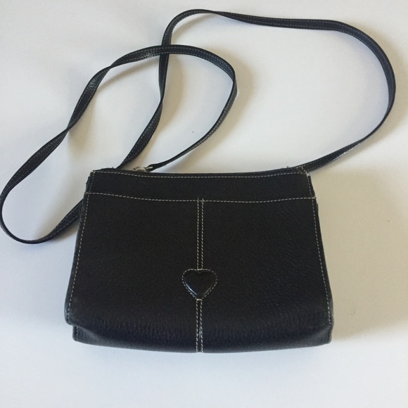 Brighton Black Leather & Suede Crossbody Bag - Picture 6 of 6